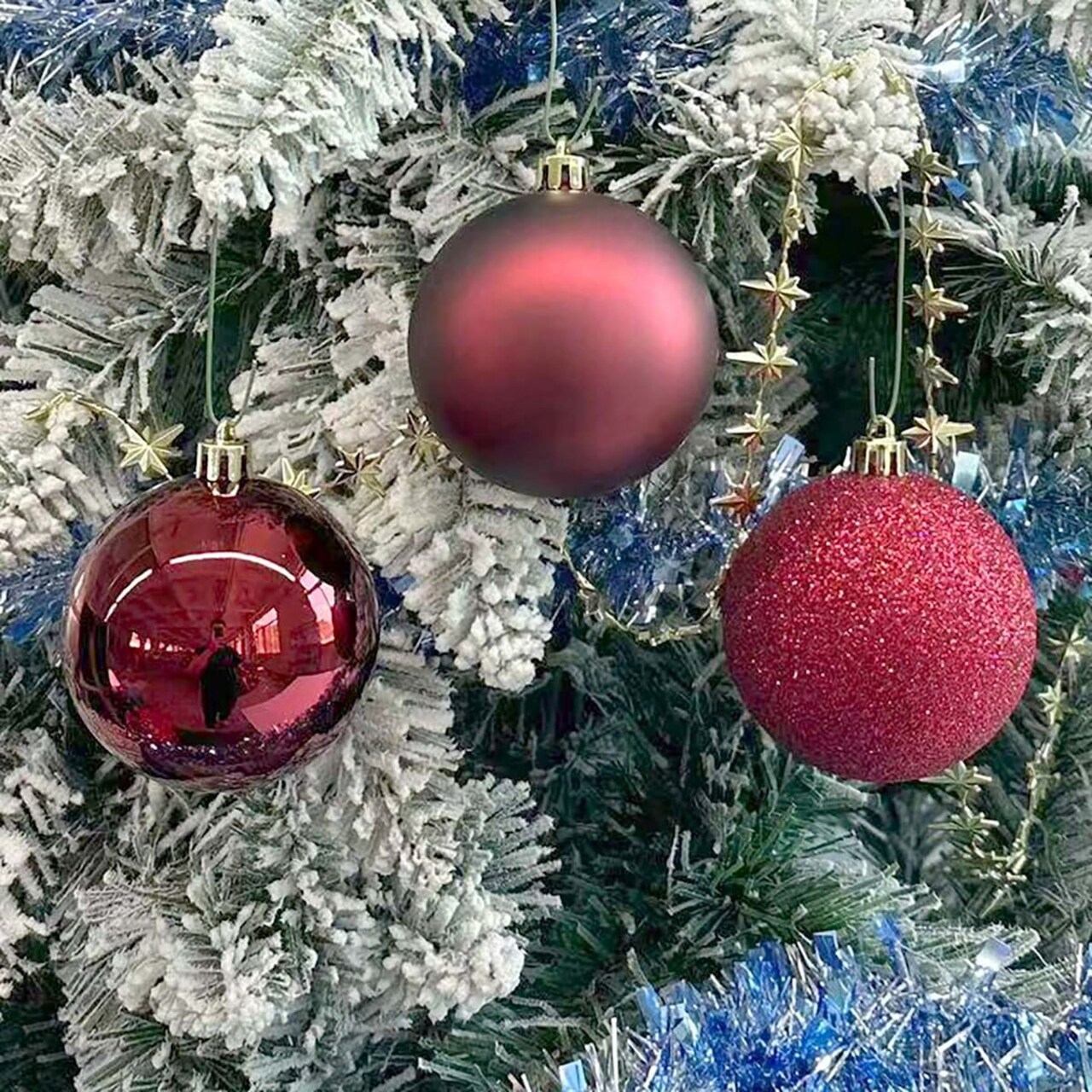 16-Count Mix Shatterproof 2.75" Ornaments – Matte, Gloss & Glitter Holiday Ball Set